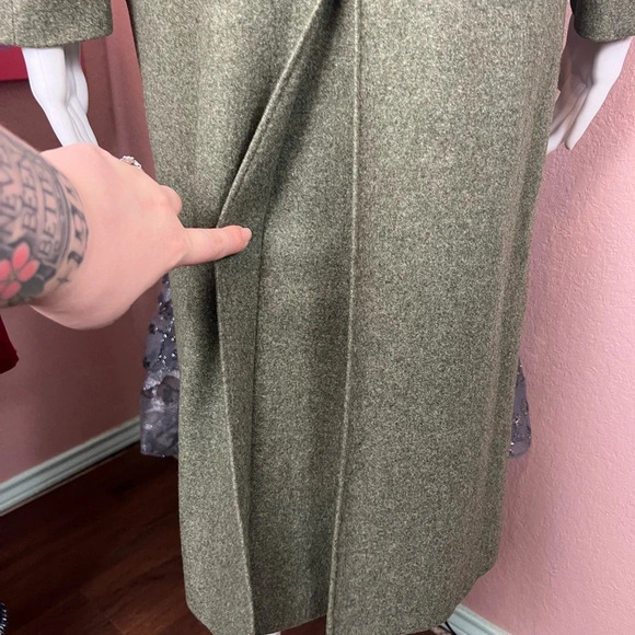 Vintage Lodenfrey Green German Austria Wool Cropped Military Jacket & Skirt Suit - Picture 16 of 16